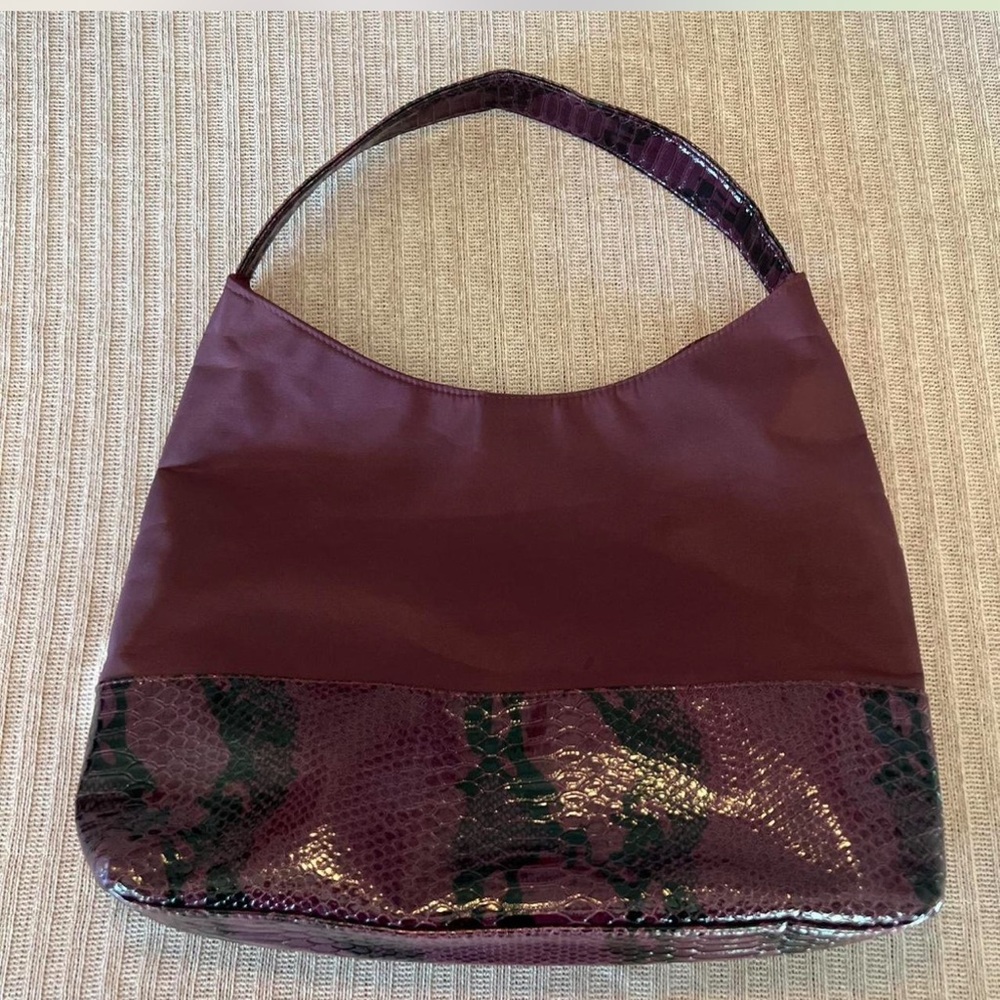 American Vintage Burgundy and Black Hobo Bag